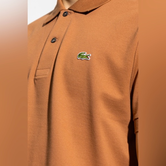 Lacoste Classic Fit Long Sleeve Piqué Polo in Six Cookie - Size XS - Picture 3 of 5